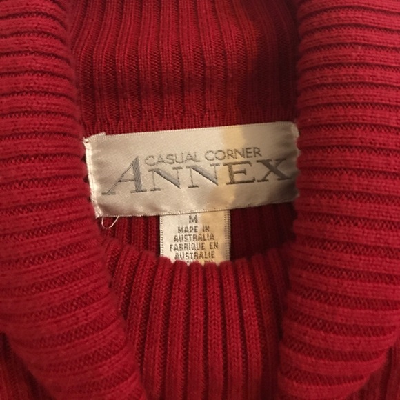 SOLD~ Casual Corner Annex y2k Striped Red Sweater - Picture 3 of 4